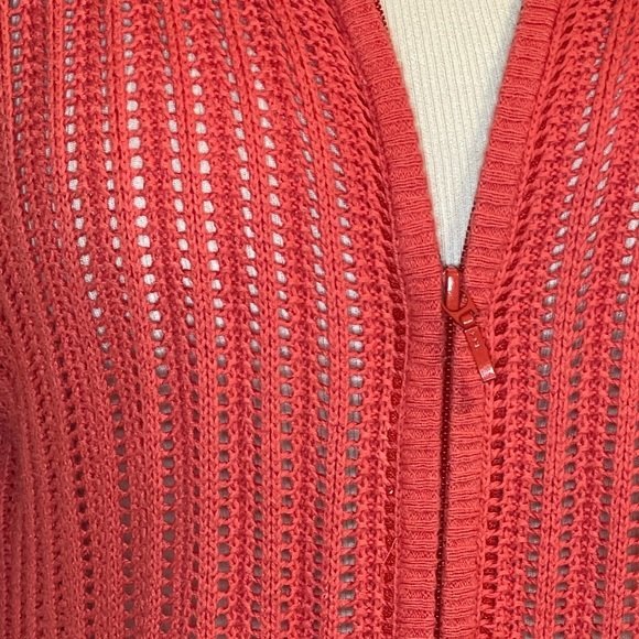 Gander Mountain Mesh sweater zip up hooded cardigan Size Large - Picture 3 of 6